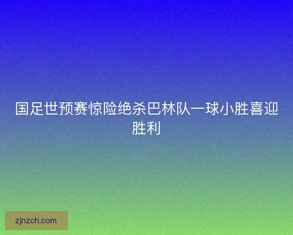 国足世预赛惊险绝杀巴林队一球小胜喜迎胜利